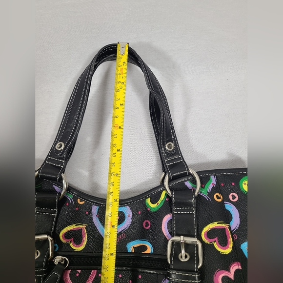 XOXO neon heart print handbag Y2K - Picture 8 of 9